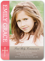 communion cheer girl communion invitation 5x7 flat