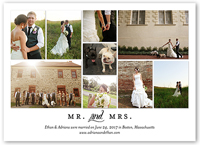 clean collage wedding announcement 5x7 flat