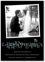 happily ever after wedding announcement 5x7 flat