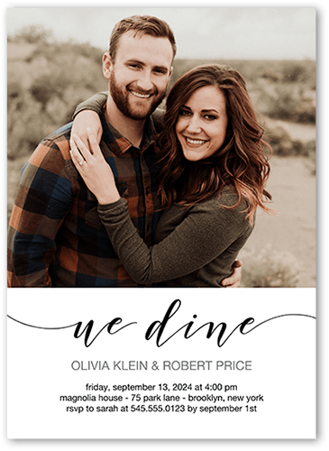 Forever Celebrate Rehearsal Dinner Invitation, White, 5x7 Flat, Standard Smooth Cardstock, Square, White