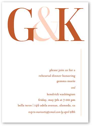 Timeless Toast Rehearsal Dinner Invitation, White, 5x7 Flat, Matte, Signature Smooth Cardstock, Square, White