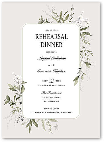 Cute Rehearsal Dinner Invitation