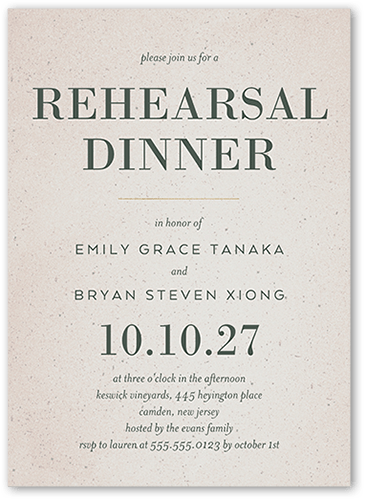 Captivating Couple Rehearsal Dinner Invitation, Beige, 5x7 Flat, Pearl Shimmer Cardstock, Square