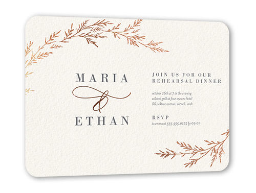 Spectacular Spruce Rehearsal Dinner Invitation, Rounded Corners