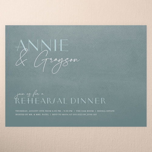 Modern Grace Rehearsal Dinner Invitation, Green, 5x7 Flat, Matte, Signature Smooth Cardstock, Square