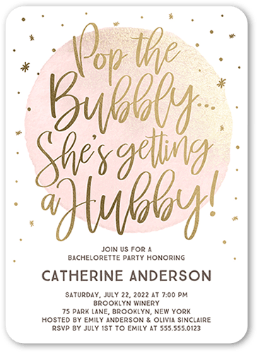 Bachelorette party deals invites