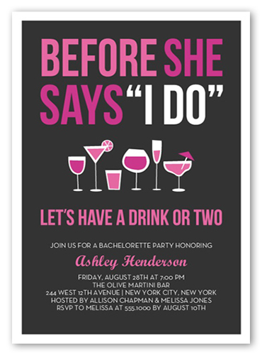 Before The I Do 5x7 Card | Bachelorette Party Invitations ...