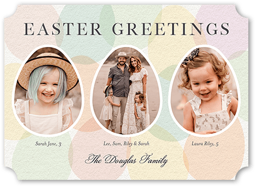 Watercolor Regards Easter Card, White, 5x7 Flat, Matte, Signature Smooth Cardstock, Ticket