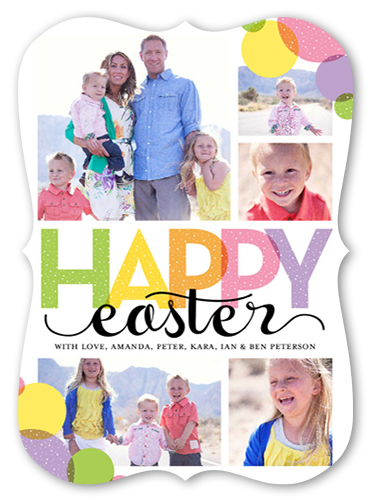Easter Bubbles Easter Card, White, Pearl Shimmer Cardstock, Bracket