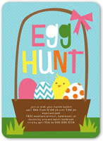 egg hunt easter invitation 5x7 flat