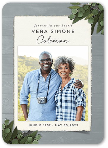 Refined Reflections Sympathy Card, Grey, 5x7 Flat, Matte, Signature Smooth Cardstock, Rounded