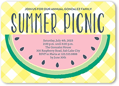 watermelon picnic summer invitation