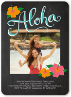 chalkboard aloha summer invitation 5x7 flat