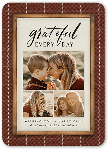 Grateful Everyday Fall Greeting, Rounded Corners
