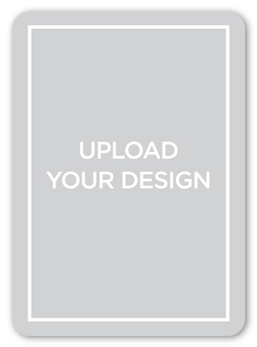 Upload Your Own Design Christmas Card, White, Standard Smooth Cardstock, Rounded
