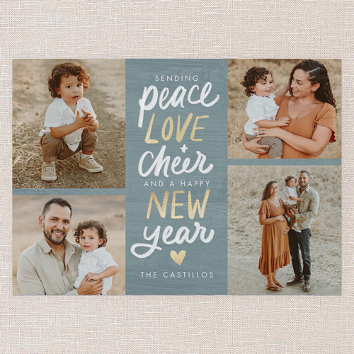 Peaceful Perfection New Year's Card, Blue, 5x7 Flat, New Year, Matte, Signature Smooth Cardstock, Square, Blue