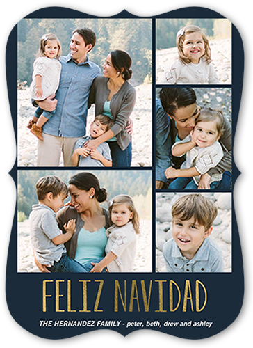 Deseos Emocionantes Tarjeta de Navidad, Black, Matte, Signature Smooth Cardstock, Bracket