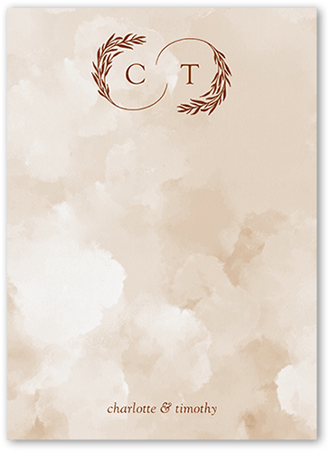 Reflective Rings Thank You Card, Brown, none, 5x7 Flat, Pearl Shimmer Cardstock, Square, Chestnut