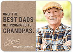 promoted to grandpa fathers day card