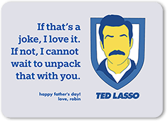 futbol is life with ted lasso fathers day card