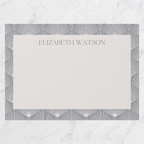 Peacock Frame Personal Stationery, Square Corners
