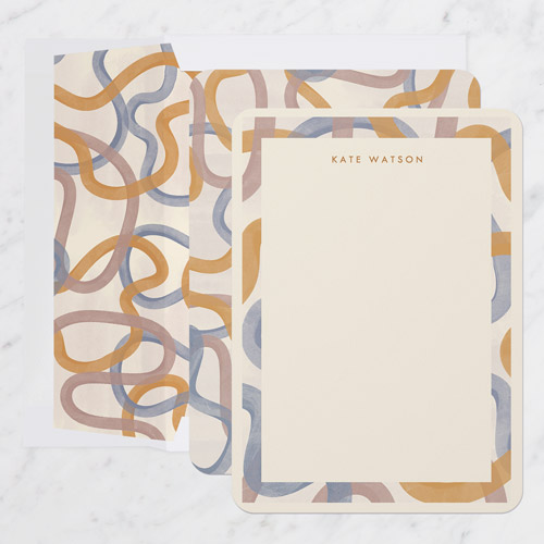 Wild Wiggling Lines 5x7 Stationery Card by Yours Truly Shutterfly