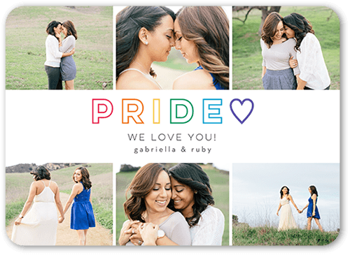 Mod Pride Pride Month Greeting Card, White, 5x7 Flat, Standard Smooth Cardstock, Rounded, White