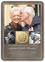 the golden years wedding anniversary invitation 5x7 flat