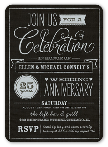 Wonderful Years 5x7 Anniversary Invitations | Shutterfly