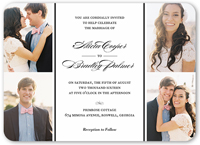 captivating elegance wedding invitation 5x7 flat