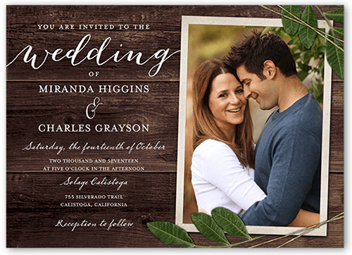 Ingrained Love Wedding Invitation, Brown, Matte, Signature Smooth Cardstock, Square