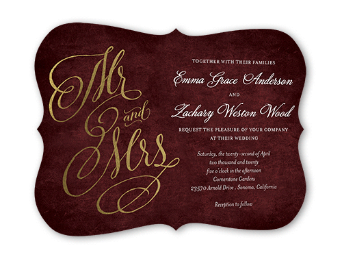 Red And Gold Invitations