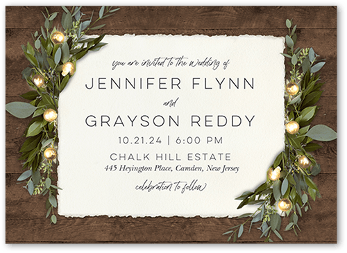 Rustic Dreams Wedding Invitation, Brown, none, 5x7 Flat, Matte, Signature Smooth Cardstock, Square