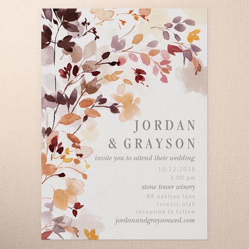 Brown Wedding Invitation