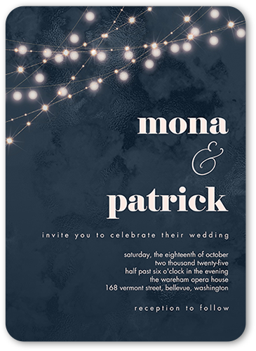 Rustic Blue Wedding Invitations