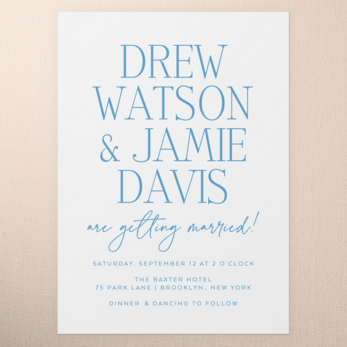 Majestic Marriage Wedding Invitation, White, 5x7 Flat, Luxe Double-Thick Cardstock, Square, White