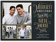 merriest new home moving announcement 6x8 flat