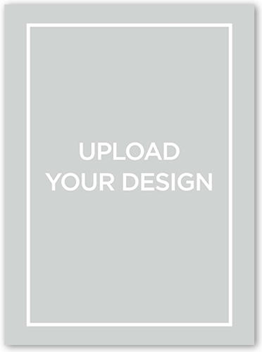Upload Your Own Design Birth Announcement, White, 6x8 Flat, Write Your Own Greeting, 100% Recycled Cardstock , Square
