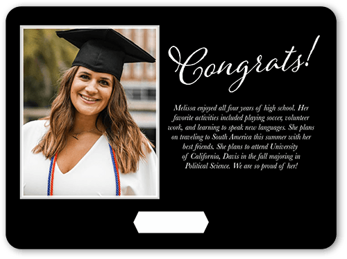 Simple Scripted Class 6x8 Graduation Announcements Shutterfly