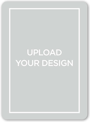 Upload Your Own Design Save The Date, White, White, Matte, Signature Smooth Cardstock, Rounded