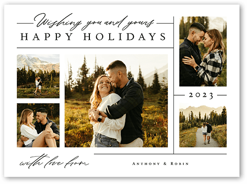 Candid Collage Holiday Card, White, 6x8, Holiday, Matte, Signature Smooth Cardstock, Square
