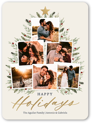 Decorated With Memories Holiday Card, Beige, 6x8 Flat, Holiday, Signature Smooth Cardstock, Rounded
