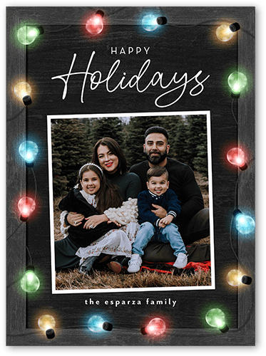 Simple Black Holiday Card