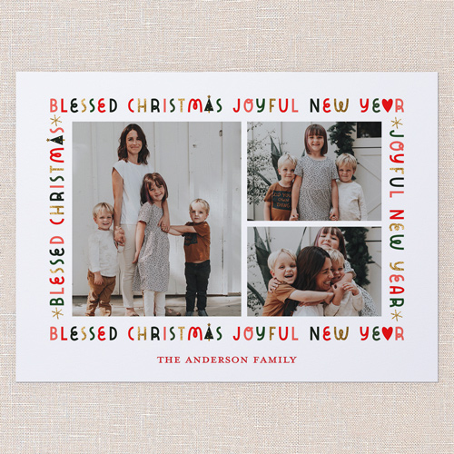 Multi Wrapped Holiday Card, White, 6x8 Flat, Religious, 100% Recycled Cardstock , Square, White