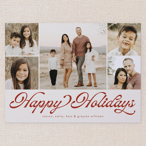 Timeless Gallery Holiday Card, Red, 6x8 Flat, Holiday, 100% Recycled Cardstock , Square, Cinnamon