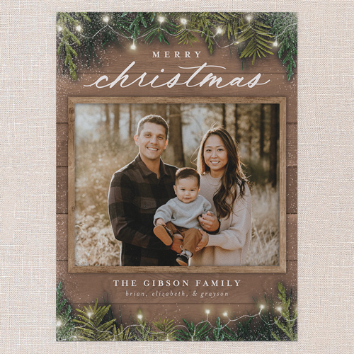 Earnest Evergreen Holiday Card, Beige, none, 6x8 Flat, Christmas, 100% Recycled Cardstock , Square, Rye