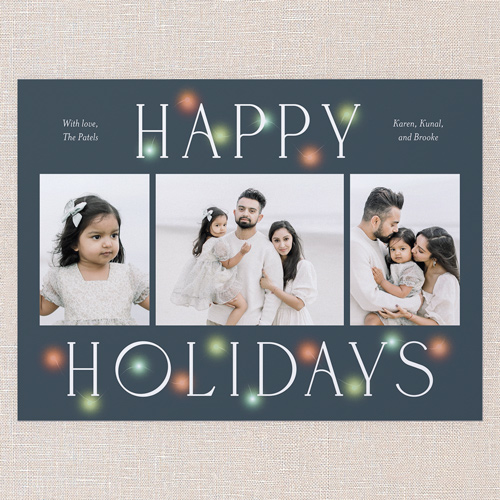 Luminous Glow Holiday Card, Orange, 6x8 Flat, Holiday, Signature Smooth Cardstock, Square, Blaze