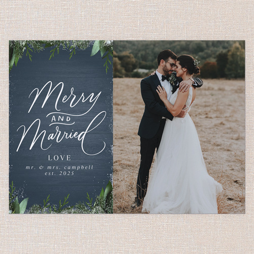 Frosted Respects Holiday Card, Grey, 6x8 Flat, Christmas, Signature Smooth Cardstock, Square, Thunder