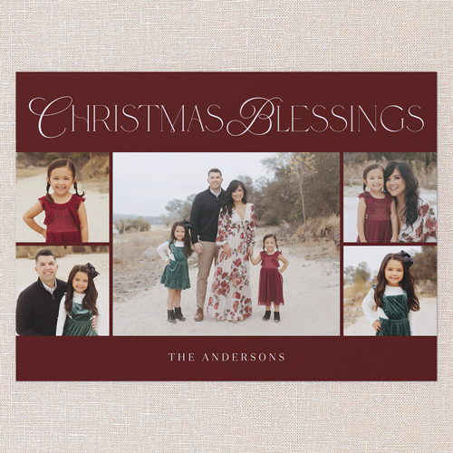 Serene Simplicity Holiday Card, Red, 6x8 Flat, Religious, Signature Smooth Cardstock, Square, Red