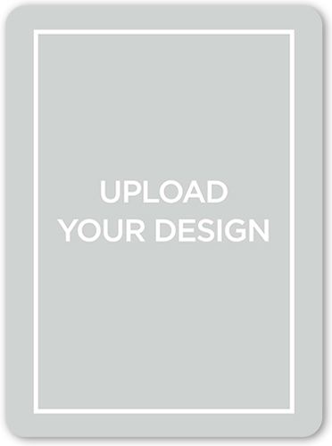 Upload Your Own Design Wedding Card, White, 100% Recycled Cardstock , Rounded, White